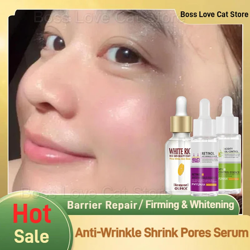 Retinol Anti-Wrinkle Serum White Rice Whitening Face Essence Acidity Shrink Pores Brightening Lifting Firming Moisturizing Skin
Retinol Anti-Wrinkle Serum White Rice Whitening Face Essence Acidity Shrink Pores Brightening Lifting Firming Moisturizing Skin