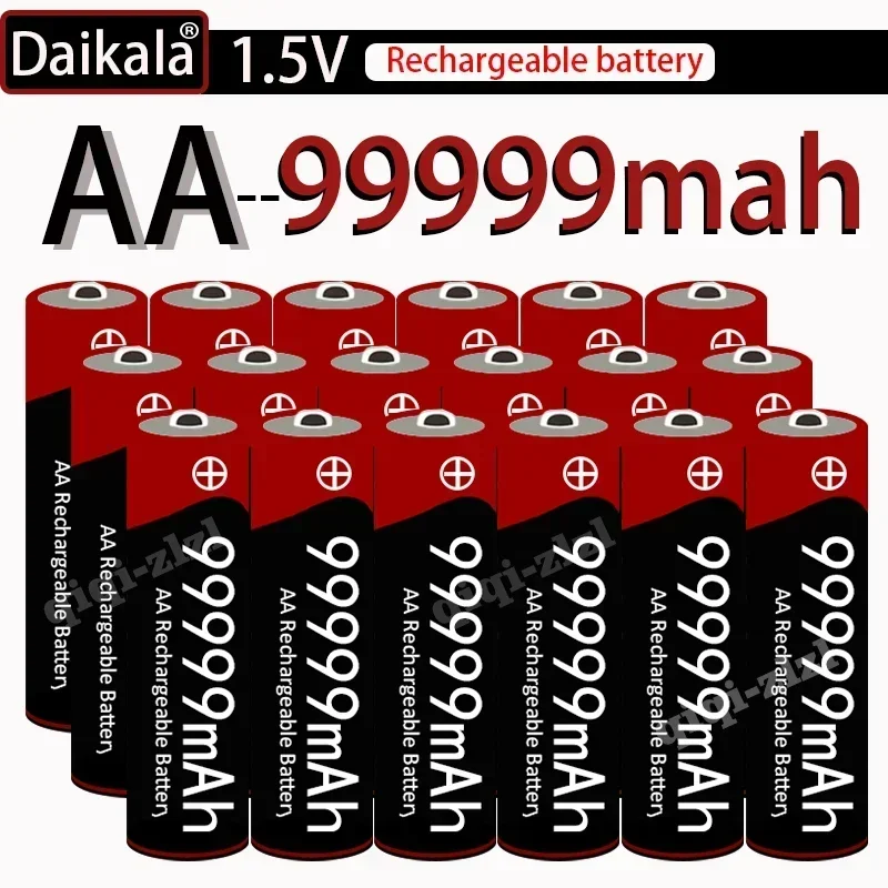 

2023 New AA Battery 99999 MAh 1.5V Rechargeable Battery AA for Flashlights, Toys, Mice, Microphones, Etc.+Free Shipping