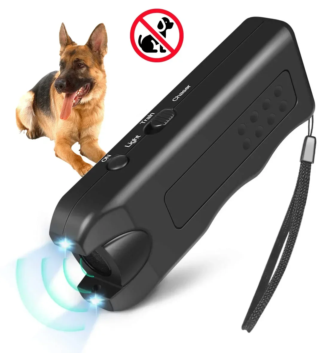 

Ultrasonic Dog Repeller Handheld Barking Stop Luminous Ultrasonic Driver Sonic Dog Bark Deterrent Device Anti Bark Dog Silen