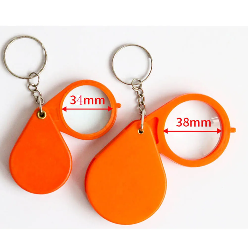 

Small Pocket 5X/10X Magnifier Glass Mini Foldable Keychain Magnifying Lenses Portable Magnifier Reading Jewelry Inspection Loupe