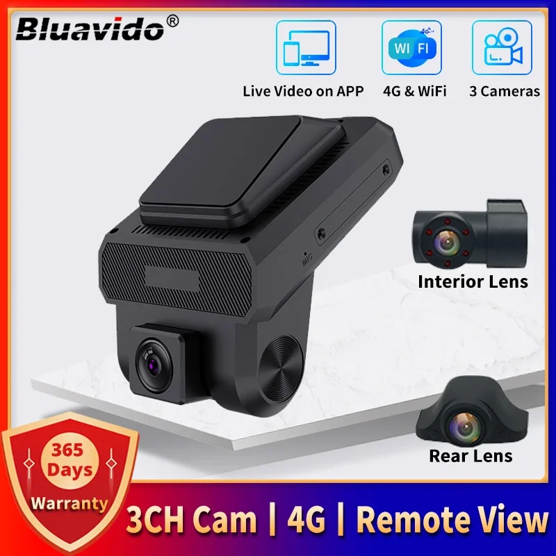 Bluavido 4G Dash Cam 3 Cameras Car Video Recorder Surveillance FHD 1080P Night Vision 24-hour Remote Monitoring DVR WiFi Hotspot
Bluavido 4G Dash Cam 3 Cameras Car Video Recorder Surveillance FHD 1080P Night Vision 24-hour Remote Monitoring DVR WiFi Hotspot
