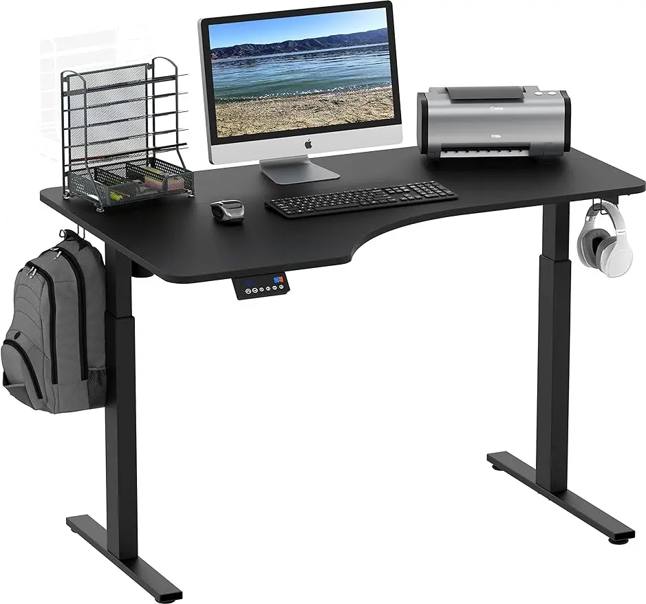 SHW 55-Inch L-Shaped Electric Height Adjustable L-Shaped Standing Desk with Left Facing Corner, Black
SHW 55-Inch L-Shaped Electric Height Adjustable L-Shaped Standing Desk with Left Facing Corner, Black
