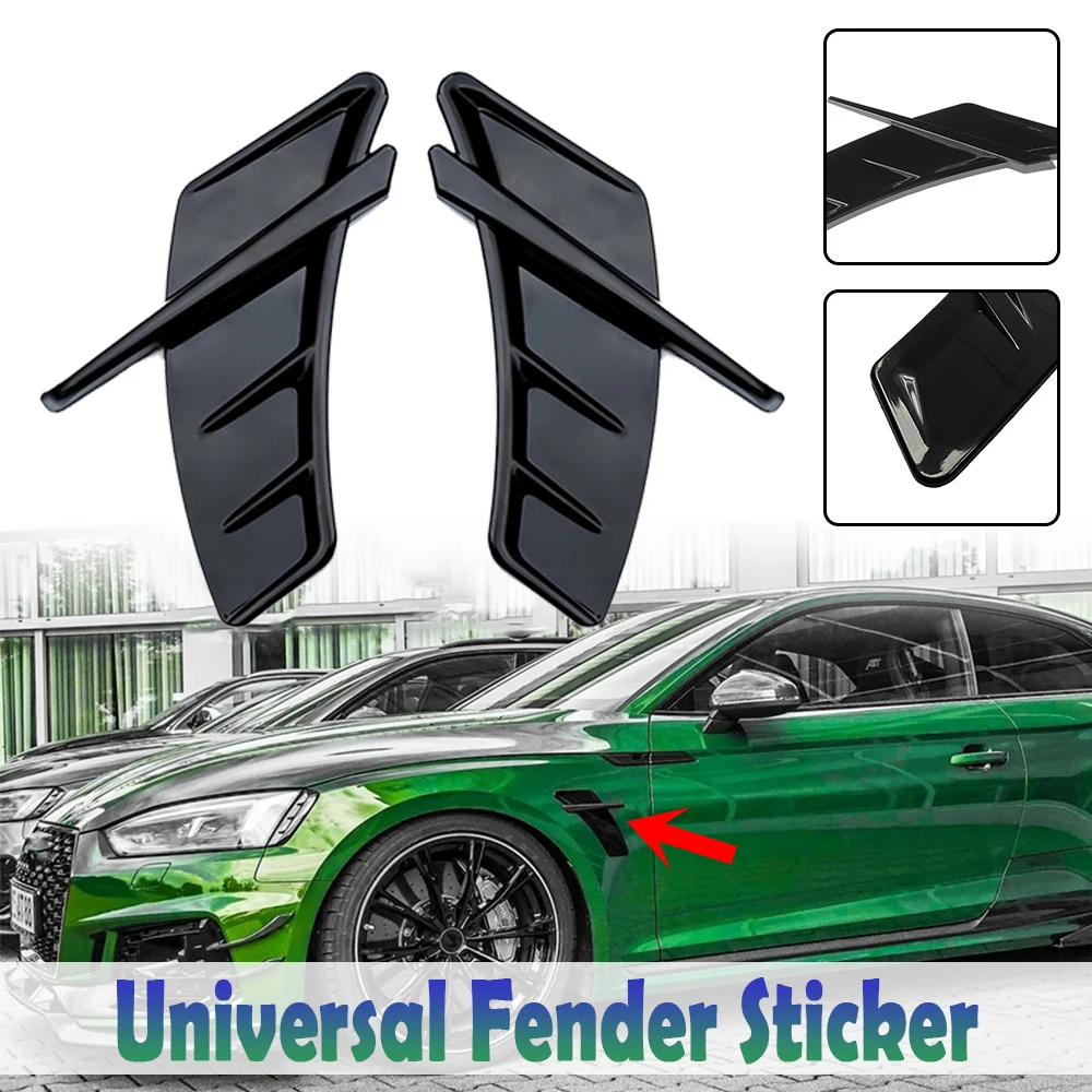 

Car Side Air Fender Vents Cover Bumper Sticker For Audi A6 S6 C6 C5 A3 S3 8V 8P A4 S4 Auto Styling B8 B6 B7 B9 Q5 A5 S5 Q3 Q7 Q2