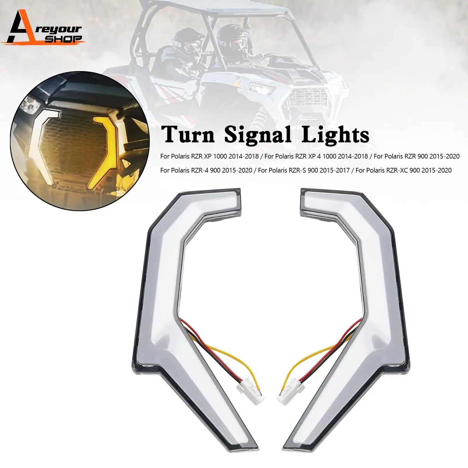 Areyourshop UTV Turn Signal Fang Accent Lights for Polaris RZR XP 4 1000/S 4 900 2014 2015 2016 2017 2018 2019 2020
Areyourshop UTV Turn Signal Fang Accent Lights for Polaris RZR XP 4 1000/S 4 900 2014 2015 2016 2017 2018 2019 2020