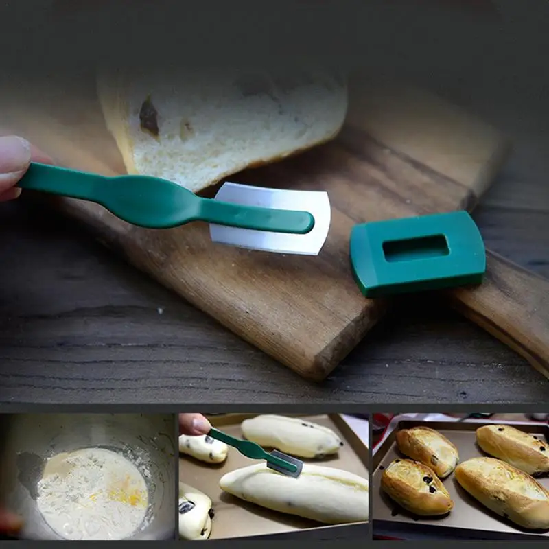Stainless Steel Bread Knife with Protector Cover Lame Bread Tool Professional Grade Bread Slicing Knife Cutter for Homemade
Stainless Steel Bread Knife with Protector Cover Lame Bread Tool Professional Grade Bread Slicing Knife Cutter for Homemade