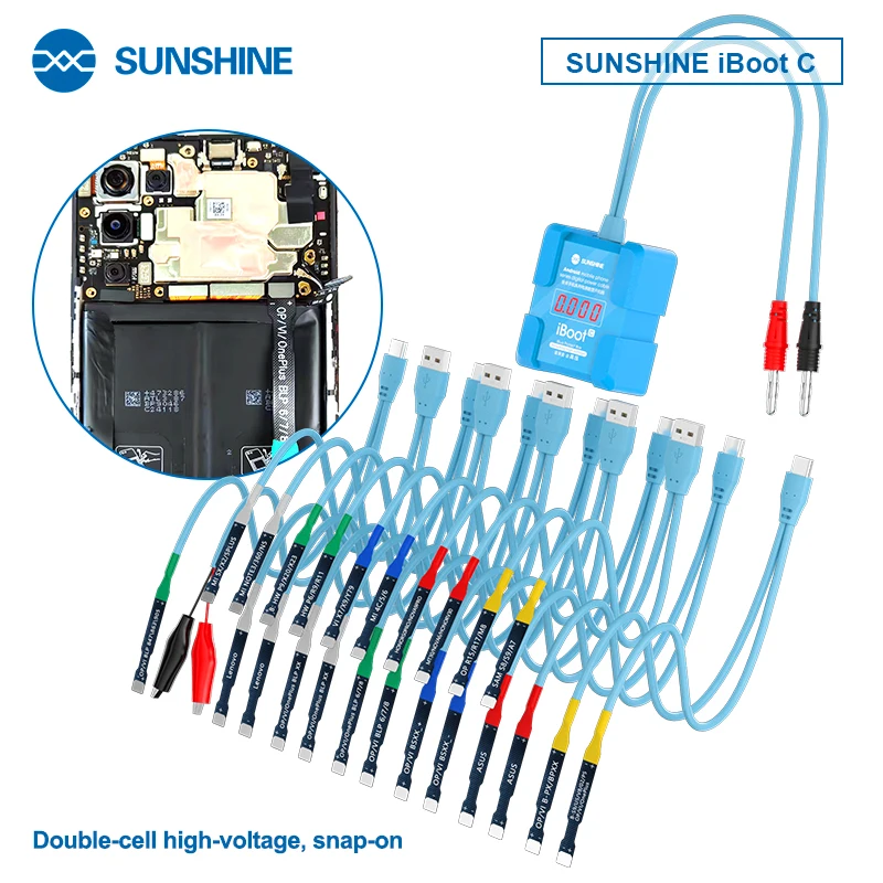 

SUNSHINE IBoot C Power Cable Intelligent Anti-Burn Power Supply Test Boot Line for for IP 6G-14PM Android Motherboard Activation