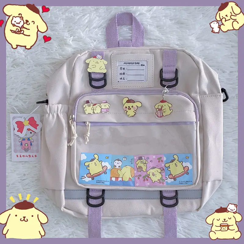 Sanrio новый аниме периферийный кавайный мультяшный милый помпон Purin Y2Kins рюкзак женская школьная сумка подарок оптовая продажа
Sanrio новый аниме периферийный кавайный мультяшный милый помпон Purin Y2Kins рюкзак женская школьная сумка подарок оптовая продажа