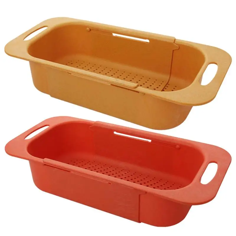 

Kitchen Sink Drain Basket Easy To Clean Telescopic Drain Basket Strainer Retractable Drainage Basket To Wash Vegetables Fruits