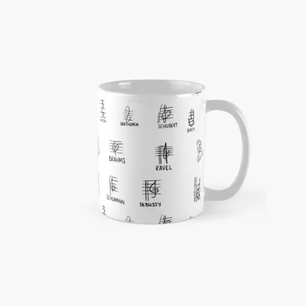 

Composer Treble Clefs Classic Mug Image Picture Design Coffee Photo Drinkware Gifts Tea Cup Handle Round Printed Simple