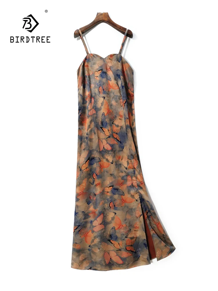 BirdTree, 35MM Real Silk XiangYunSha Dresses, Women Spaghetti Printed, Elegant Retro Versatile Dress, 2024 Summer New D44870QC
BirdTree, 35MM Real Silk XiangYunSha Dresses, Women Spaghetti Printed, Elegant Retro Versatile Dress, 2024 Summer New D44870QC