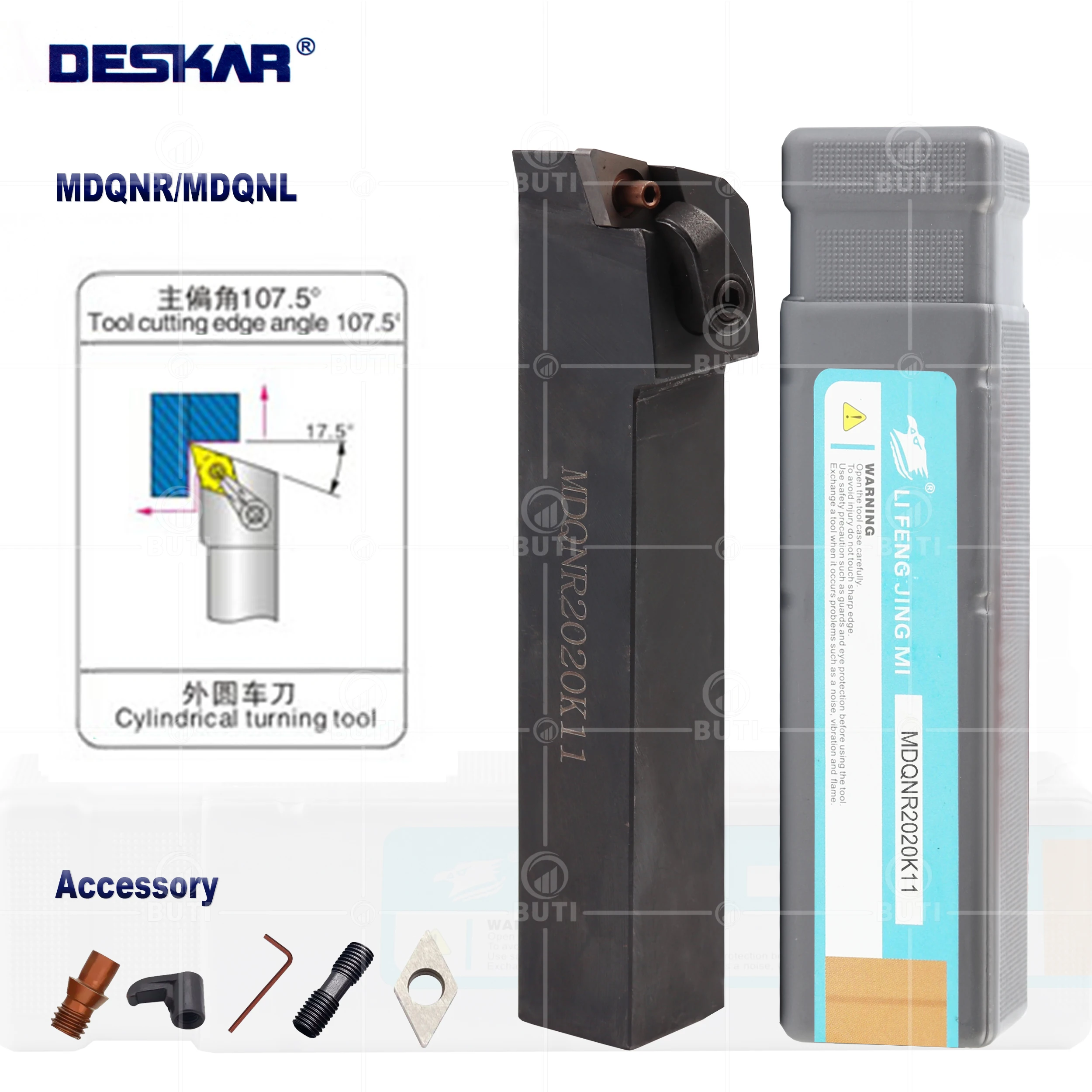 DESKAR 100% Original MDQNR1616 MDQNR2020 MDQNR2525 External Turning Tool MDQNR MDQNL Lathe Bar Turning Holder CNC Cutting Cutter
DESKAR 100% Original MDQNR1616 MDQNR2020 MDQNR2525 External Turning Tool MDQNR MDQNL Lathe Bar Turning Holder CNC Cutting Cutter
