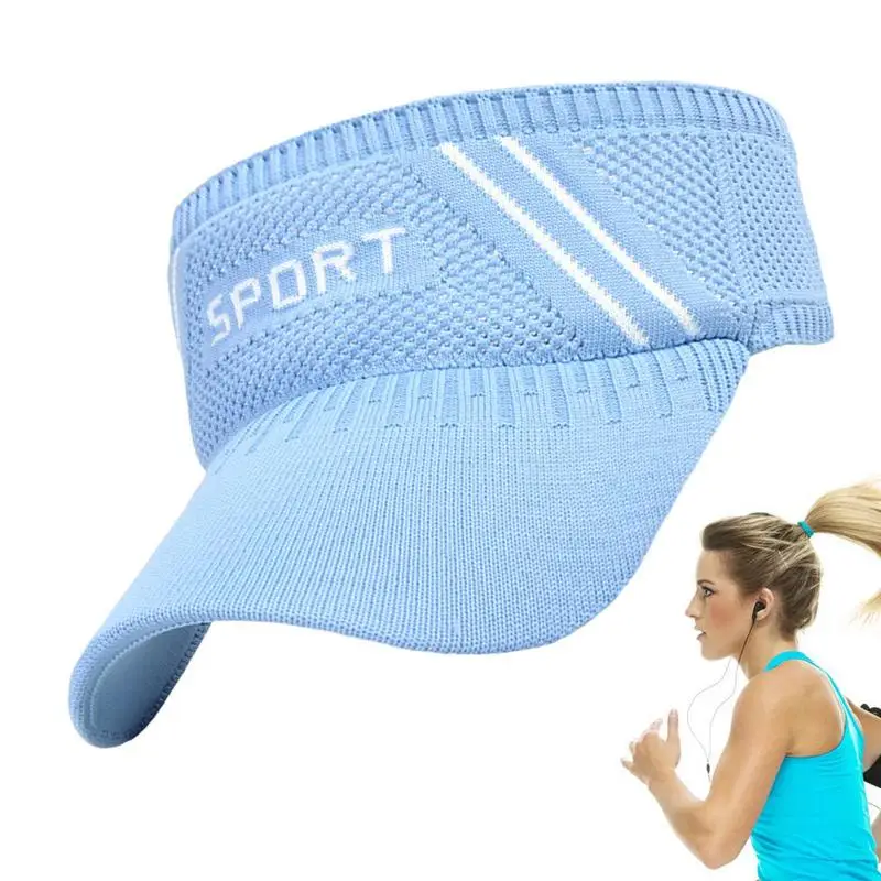 

Summer Empty Top Sun Hat Hollow Top Visors Breathable Golf Tennis Hat UV Protection Visor sports Visors Hat for Hiking Running