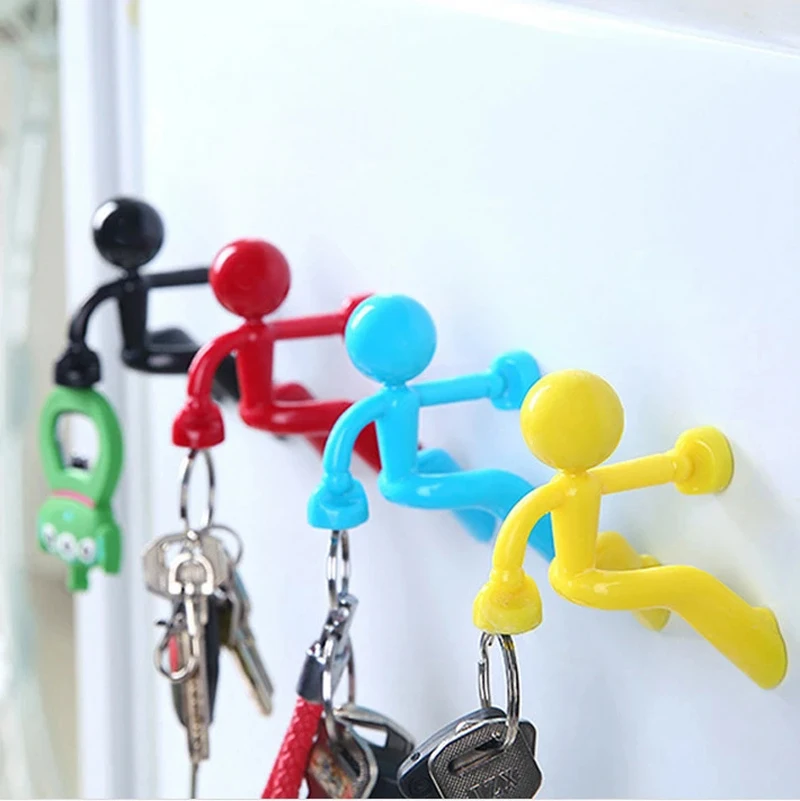 

Cartoon Keychain Climber Climb Wall Magnetic Key Adsorption Magnet Keys Holder Door Hanging Keyring Fridge Sticker in Home Decor