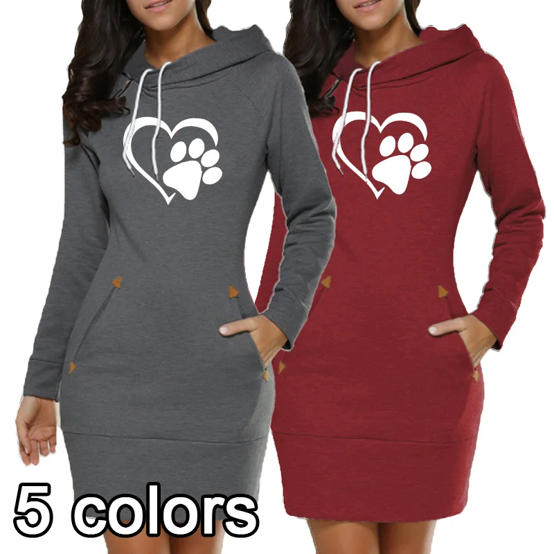 Women's Hoodie Dress Sports Long Sleeve Pullover Dress Autumn/Winter Printed Cotton Long Sleeve Slim Fit Pocket Hoodie Dress
Women's Hoodie Dress Sports Long Sleeve Pullover Dress Autumn/Winter Printed Cotton Long Sleeve Slim Fit Pocket Hoodie Dress