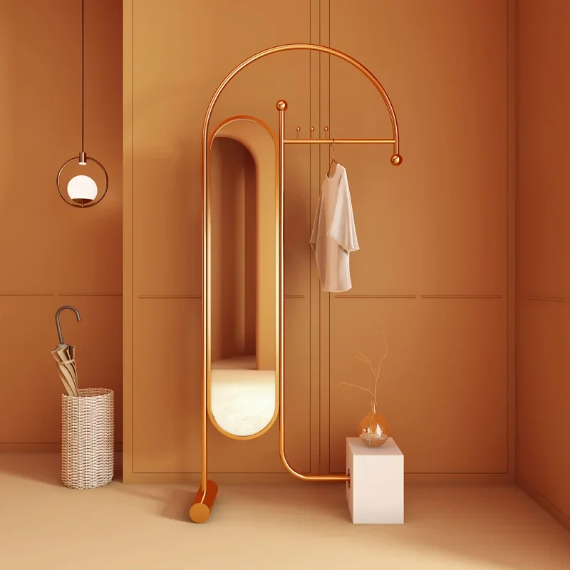 Hat rack floor-to-floor bedroom with dressing mirror integrated clothes hanger Nordic door vertical household clothing hotel
Hat rack floor-to-floor bedroom with dressing mirror integrated clothes hanger Nordic door vertical household clothing hotel