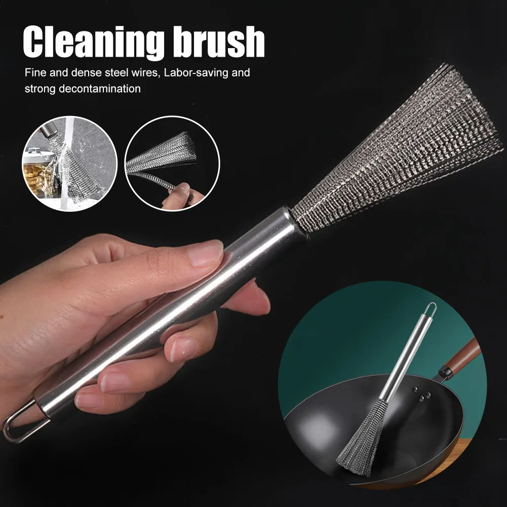 Stainless Steel Cleaning Brush Kitchen Pot Dish Cleaning Brush Super Strong Decontamination Brush Handheld Pan Bowl Brushs
Stainless Steel Cleaning Brush Kitchen Pot Dish Cleaning Brush Super Strong Decontamination Brush Handheld Pan Bowl Brushs