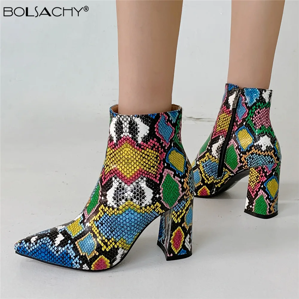 New Big Size 32-43 Snake Pu Leather Pointed Toe Side Zip High Heels Shoes Woman Casual Party Autumn Winter Ankle Boots 2022 New
New Big Size 32-43 Snake Pu Leather Pointed Toe Side Zip High Heels Shoes Woman Casual Party Autumn Winter Ankle Boots 2022 New