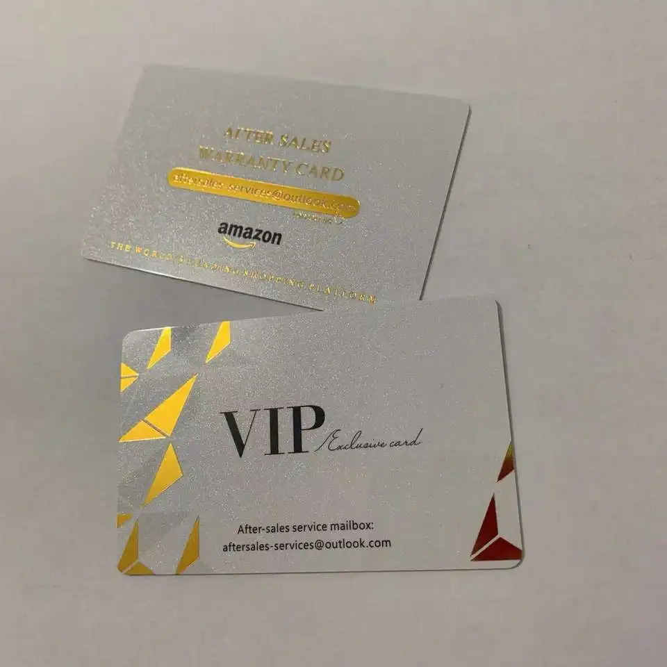 Custom 0.76mm Gold Foil Vip Membership Card Print Waterproof Plastic Pvc Business Card
Custom 0.76mm Gold Foil Vip Membership Card Print Waterproof Plastic Pvc Business Card