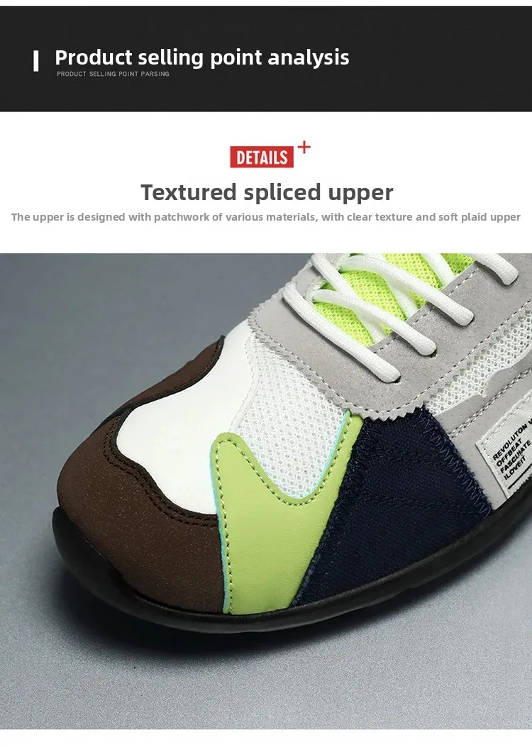 Low-Top Men's Casual Shoes Breathable Retro Sporty Style Summer New Fashion Trendy Bean Board Shoes Comfortable Rubber Sole Low-Top Men's Casual Shoes Breathable Retro Sporty Style Summer New Fashion Trendy Bean Board Shoes Comfortable Rubber Sole