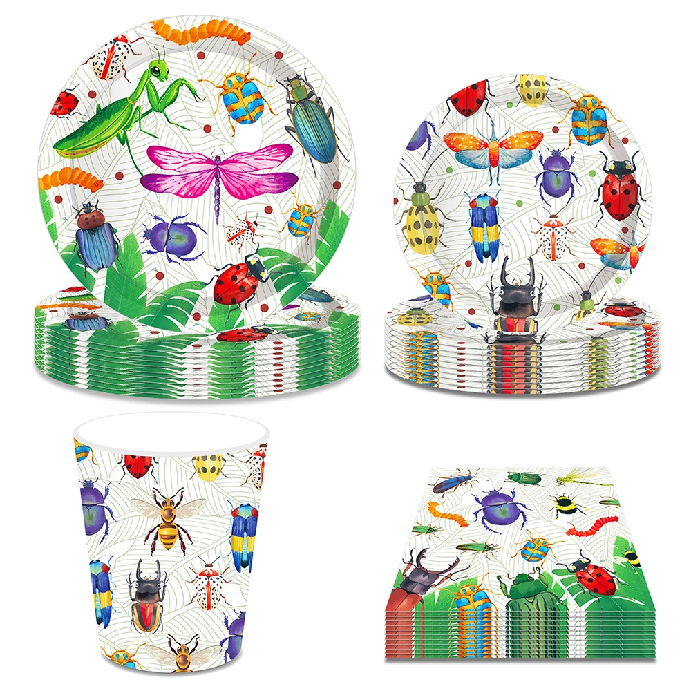 Cartoon Animals Spring Insect Dragonfly Bee Birthday Party Disposable Tableware Sets Plates Napkins Baby Shower Party Decoration
Cartoon Animals Spring Insect Dragonfly Bee Birthday Party Disposable Tableware Sets Plates Napkins Baby Shower Party Decoration