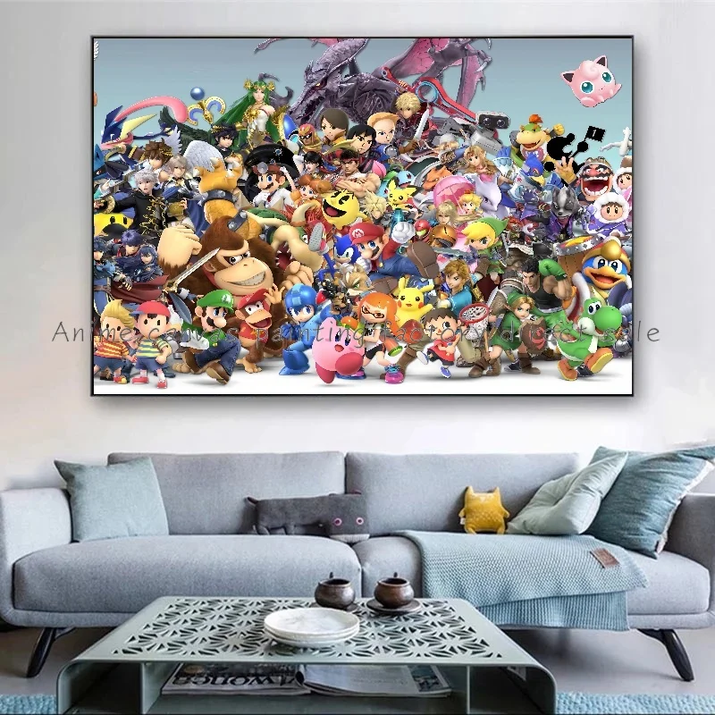 

Постер с покемоном из аниме «воспоминания детства», картина с персонажами, современное домашнее искусство, настенное украшение, Картина на холсте, подарок для детей