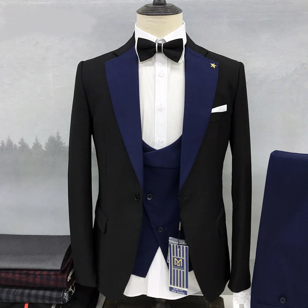 Blazer Men Suits For Wedding Three Piece Outfits Black Purple Shawl Lapel Single Breasted Fashion New Arrivel Elegant Slim Fit
Blazer Men Suits For Wedding Three Piece Outfits Black Purple Shawl Lapel Single Breasted Fashion New Arrivel Elegant Slim Fit