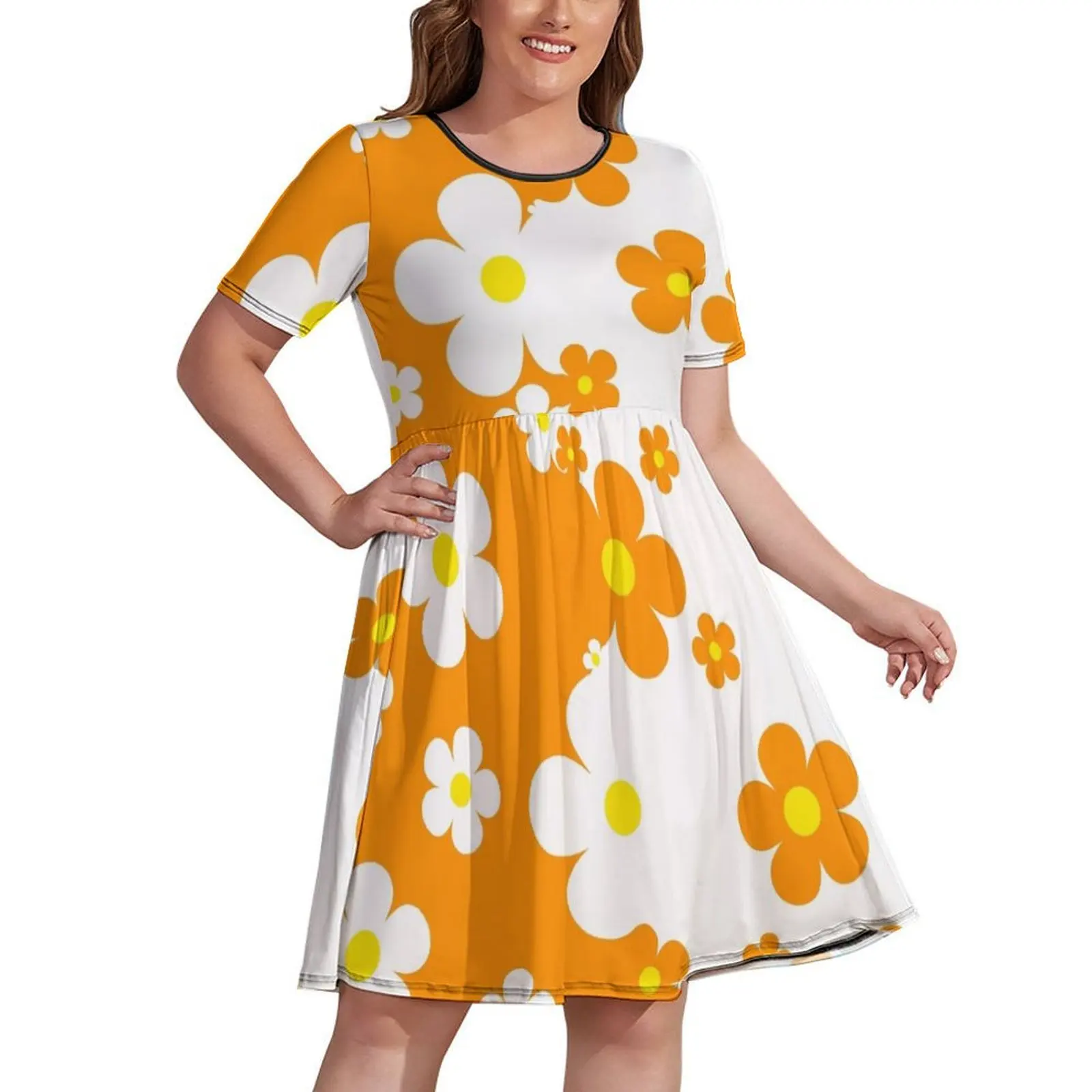 60's Retro Pop Small Flowers in Orange and White Dress summer outfits for women 2024 cute dress
60's Retro Pop Small Flowers in Orange and White Dress summer outfits for women 2024 cute dress