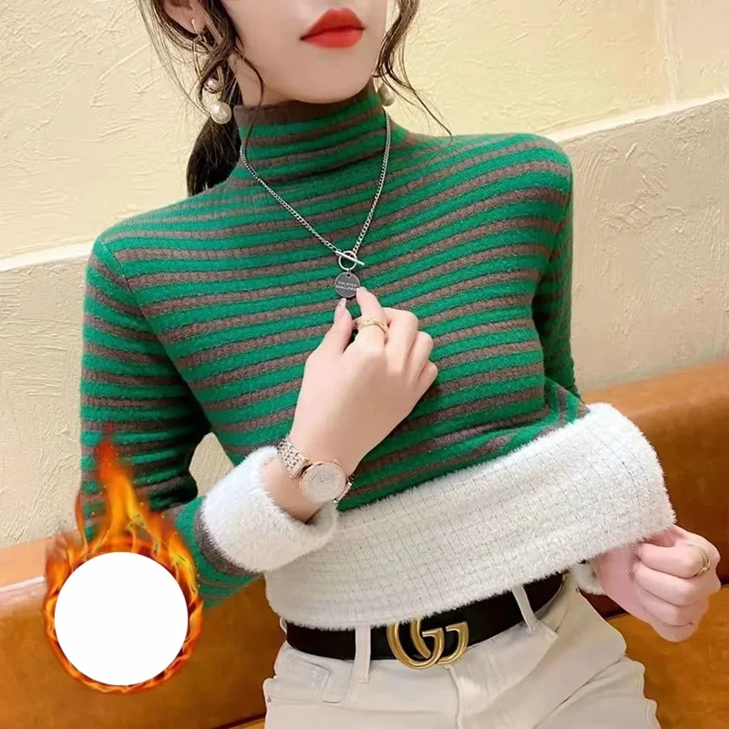 2023 Autumn Winter KPOP Fashion Harajuku Slim Fit Tops Women Stripe Casual Pullover All Match Undershirt Patchwork Lady Sweaters
2023 Autumn Winter KPOP Fashion Harajuku Slim Fit Tops Women Stripe Casual Pullover All Match Undershirt Patchwork Lady Sweaters