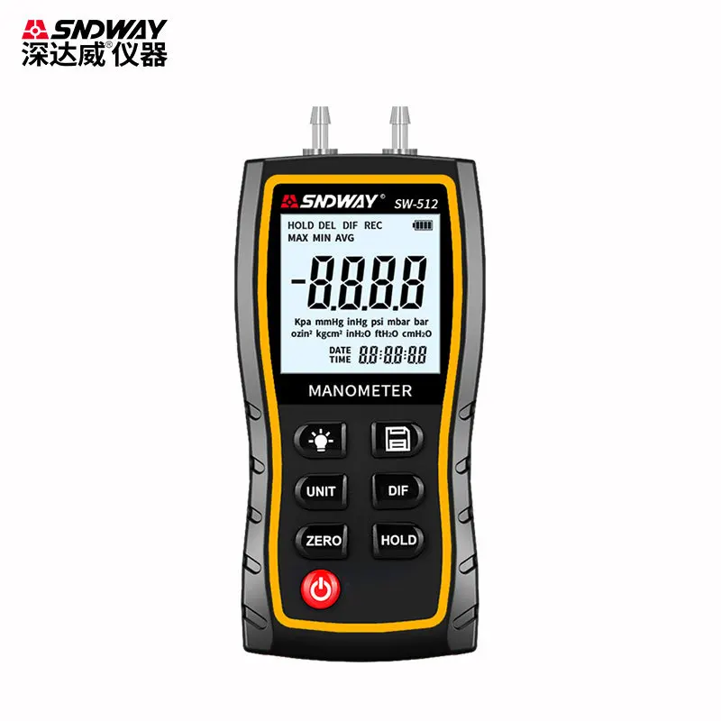 

SNDWAY Digital Manometer Air Pressure Gauge SW-512 Pressure Gauges Differential Natural Gas Pressure Gauge Meter Measurement