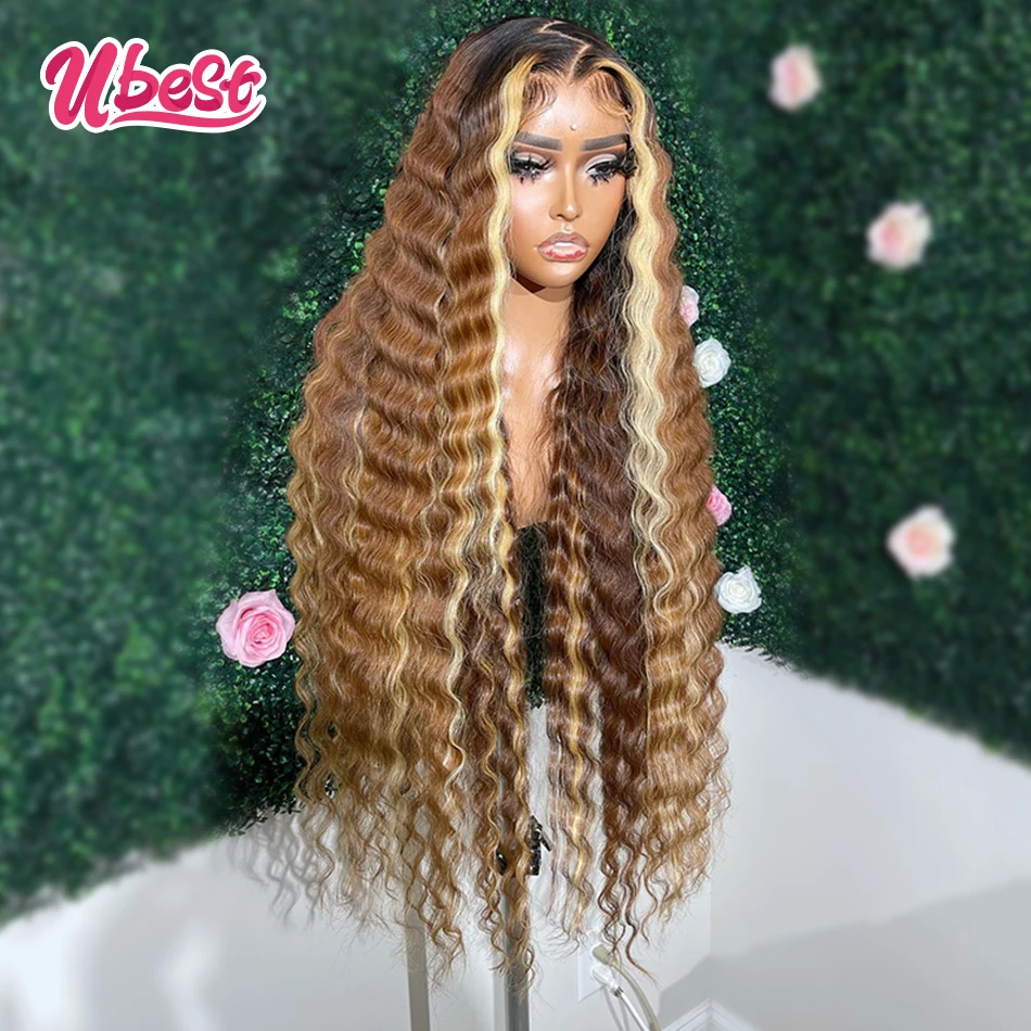 Highlight Brown Deep Wave 13x6 Frontal Human Hair Wigs Transparent 30Inch 180 Density Tissage Cheveux Humain Bresilien For Women
Highlight Brown Deep Wave 13x6 Frontal Human Hair Wigs Transparent 30Inch 180 Density Tissage Cheveux Humain Bresilien For Women