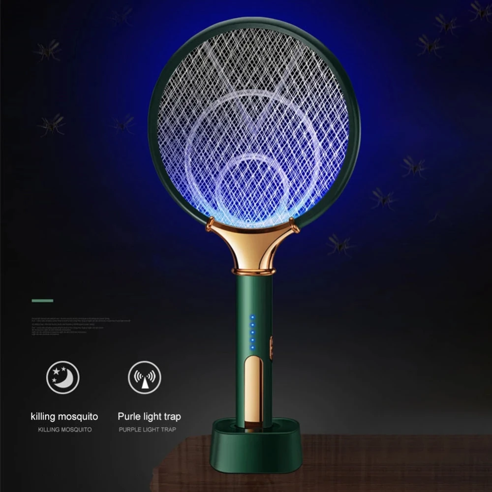 

1200mAh Electric Mosquito Swatter LED Rechargeable Anti Fly Bug Zapper Killer Trap Insect Racket Pest Control Product