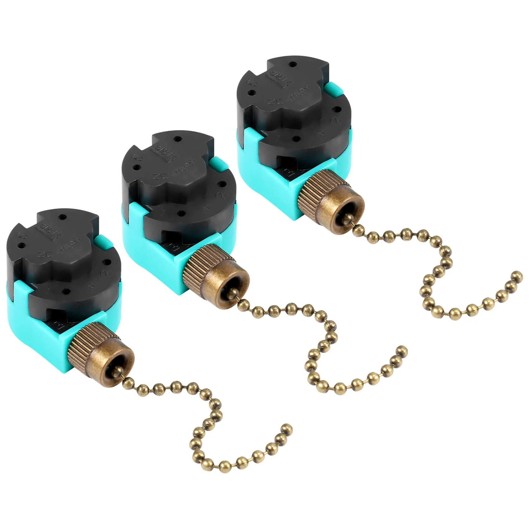 3 Pack Ceiling Fan Switch 3 Speed 4 Wire Zing Ear ZE-268S6 Fan Pull Chain Switch Replacement Speed Control Switch
3 Pack Ceiling Fan Switch 3 Speed 4 Wire Zing Ear ZE-268S6 Fan Pull Chain Switch Replacement Speed Control Switch