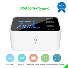 3USB Type C USB Charger with Led Display For Android iPhone USB Adapter Socket Fast Phone Charger adapter
3USB Type C USB Charger with Led Display For Android iPhone USB Adapter Socket Fast Phone Charger adapter
