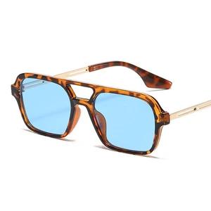 Очки солнцезащитные женские в винтажном стиле, небольшие квадратные модные роскошные брендовые дизайнерские солнечные очки с ажурным узором, с леопардовым принтом