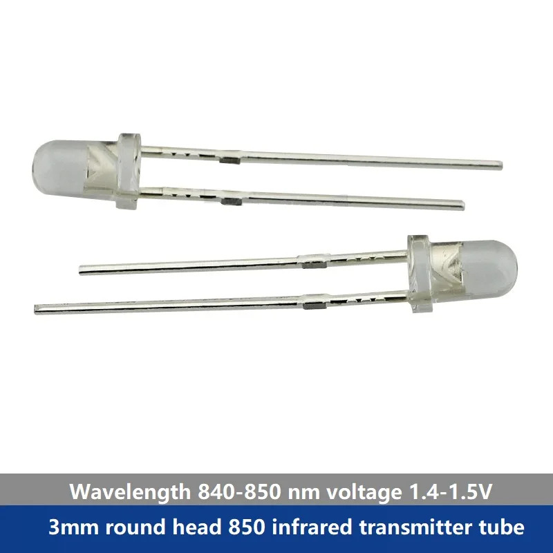 3mm infrared transmitter 840-850nm nanometer monitoring night vision fill light f3 round head infrared led lamp bead,100Pcs/lot
3mm infrared transmitter 840-850nm nanometer monitoring night vision fill light f3 round head infrared led lamp bead,100Pcs/lot