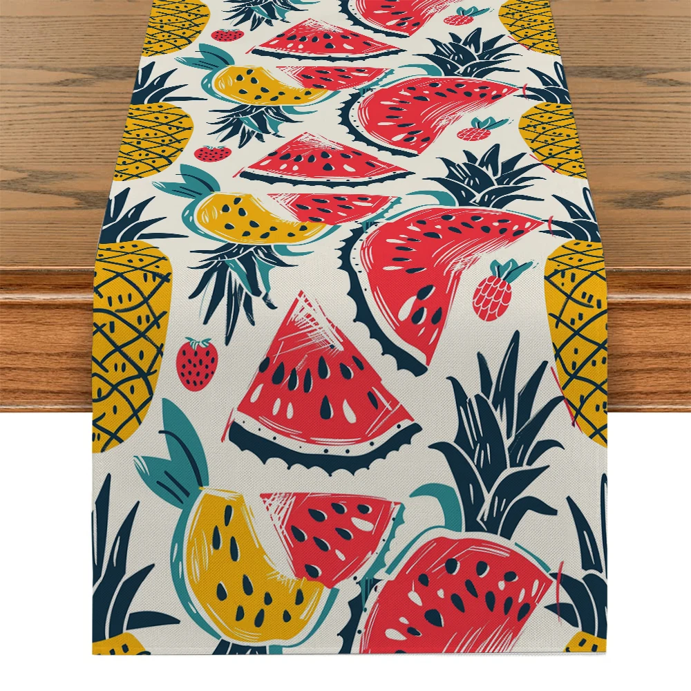 Summer Fresh Tablecloth Watermelon Pineapple Table Runner Kitchen Tabletop Decoration Indoor Outdoor Family Party Decoration
Summer Fresh Tablecloth Watermelon Pineapple Table Runner Kitchen Tabletop Decoration Indoor Outdoor Family Party Decoration