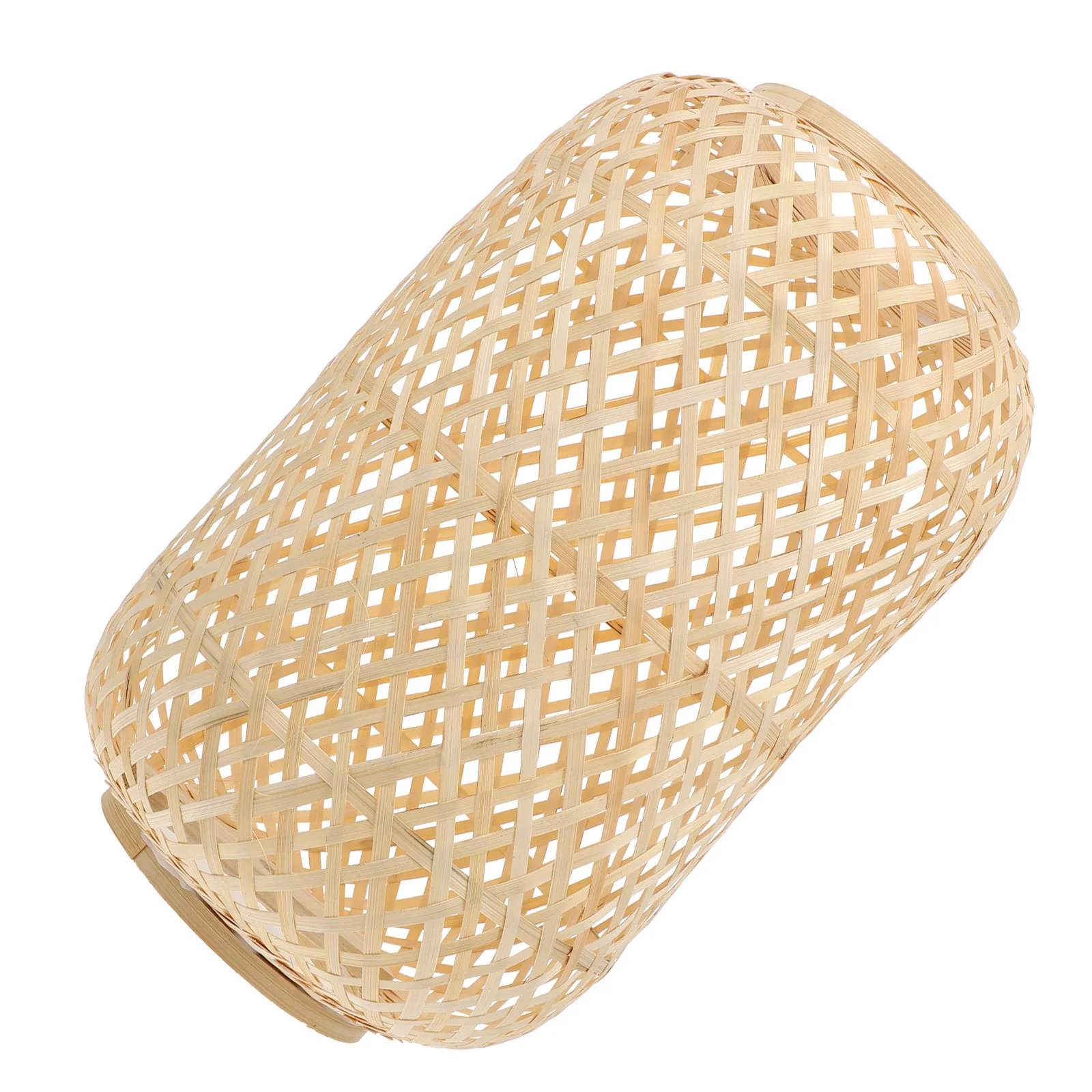 

Bamboo Woven Lampshade Hand Woven Bamboo Art Weaving Craft Lampshade Rustic Ceiling Light Cover Natural Light Shell Khaki