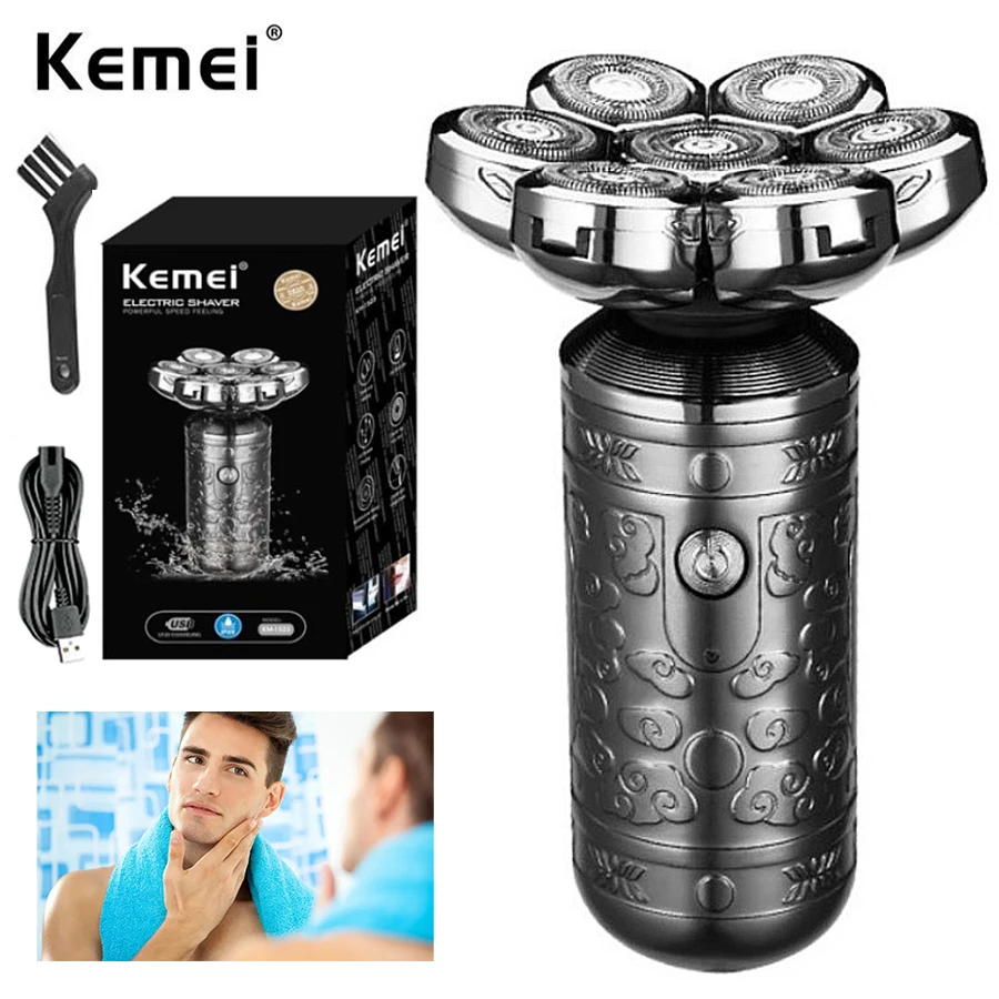 Kemei 7-blade professional beard hair electric shaver for men rechargeable head electric razor bald shaving machine metal shell
Kemei 7-blade professional beard hair electric shaver for men rechargeable head electric razor bald shaving machine metal shell