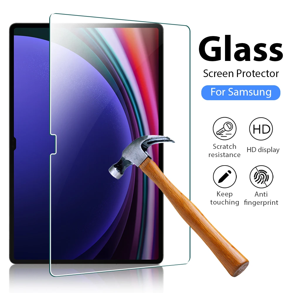 

Закаленное стекло для Samsung Galaxy Tab S9 S8 Ultra S7 Fe Plus, Защита экрана для Samsung A9 A8 A7 Lite, пленка для планшета, аксессуары