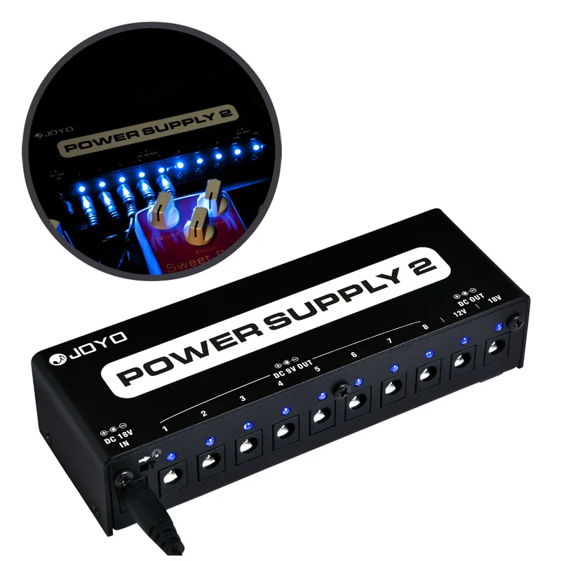 JOYO JP-02 Guitar Effect Pedal Power Supply For Electric Guitar Bass Effect Pedal With Adapter Power Supply DC9V 12V 18V
JOYO JP-02 Guitar Effect Pedal Power Supply For Electric Guitar Bass Effect Pedal With Adapter Power Supply DC9V 12V 18V