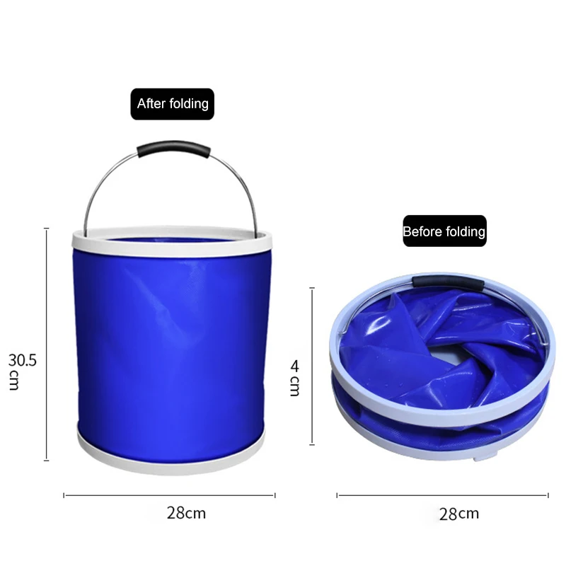 

Folding Bucket Foldable Pail Outdoor Travel Water Storage Bag Tourism Fishing Camping Mop Buckets Car Washing Supplies Dropshipp