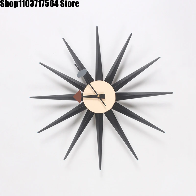 Nordic decorations Sun clock Study Creative home accessories Wall clock living room black grain hands light wall clock
Nordic decorations Sun clock Study Creative home accessories Wall clock living room black grain hands light wall clock