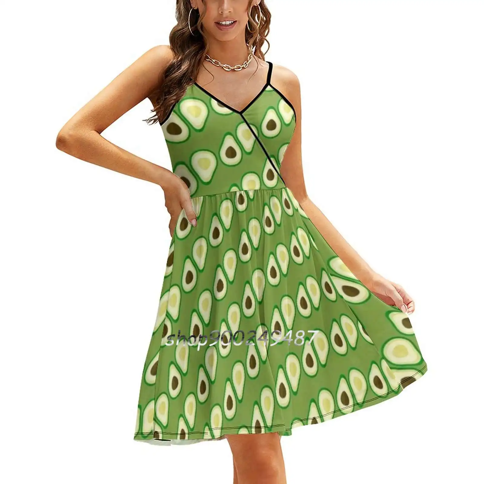Bravocado! Sweet Summer Casual Sling Dresses Korean Women Sexy Sundress Avocado Fruit Veg Green Bravocado Avocado Pun Pun
Bravocado! Sweet Summer Casual Sling Dresses Korean Women Sexy Sundress Avocado Fruit Veg Green Bravocado Avocado Pun Pun