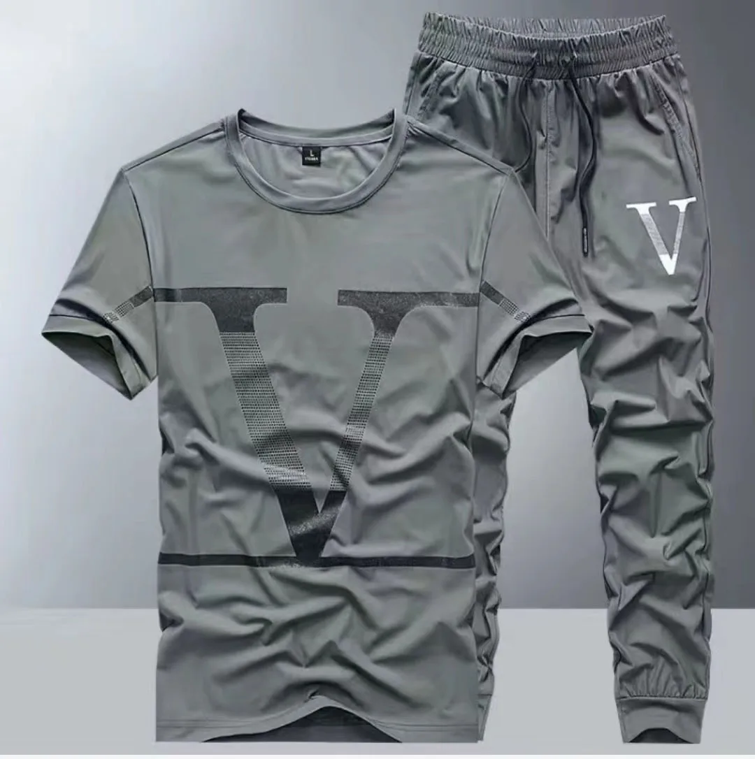 Summer new ice silk suit male summer youth fashion brand short sleeve T-shirt male loose pants casual sportswear male
Summer new ice silk suit male summer youth fashion brand short sleeve T-shirt male loose pants casual sportswear male
