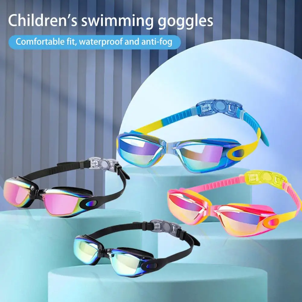 

Swim Goggles Glasses Children's Ergonomic Adjustable Anti-fog Uv Protection Swimming Glasses with Diving Eyewear Design for Kids