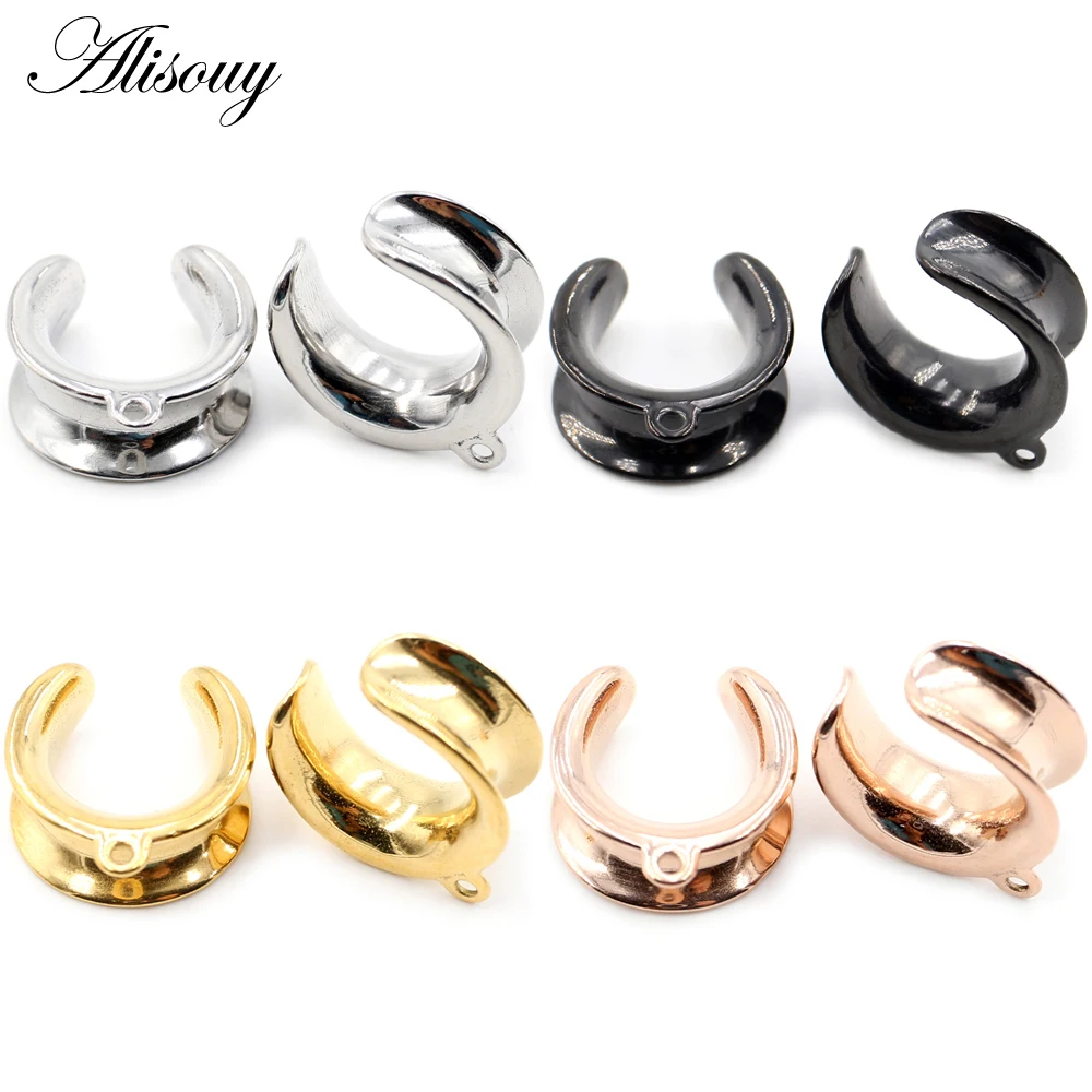 

Alisouy 1pc 6-25mm Stainless Steel Round Saddle DIY Ear Tunnel Plug Expander Stretchers Gauges Earrings Piercing Body Jewelry