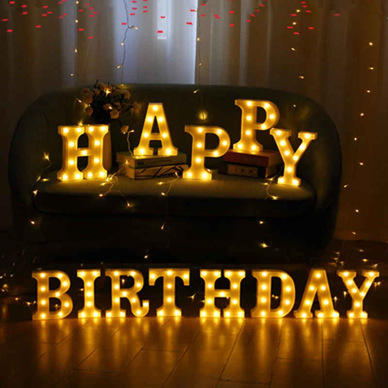Alphabet Letter LED Lights Luminous Atmosphere Number Lamp Night Lights Home Wedding Birthday Wall Party Decoration Nightlights
Alphabet Letter LED Lights Luminous Atmosphere Number Lamp Night Lights Home Wedding Birthday Wall Party Decoration Nightlights