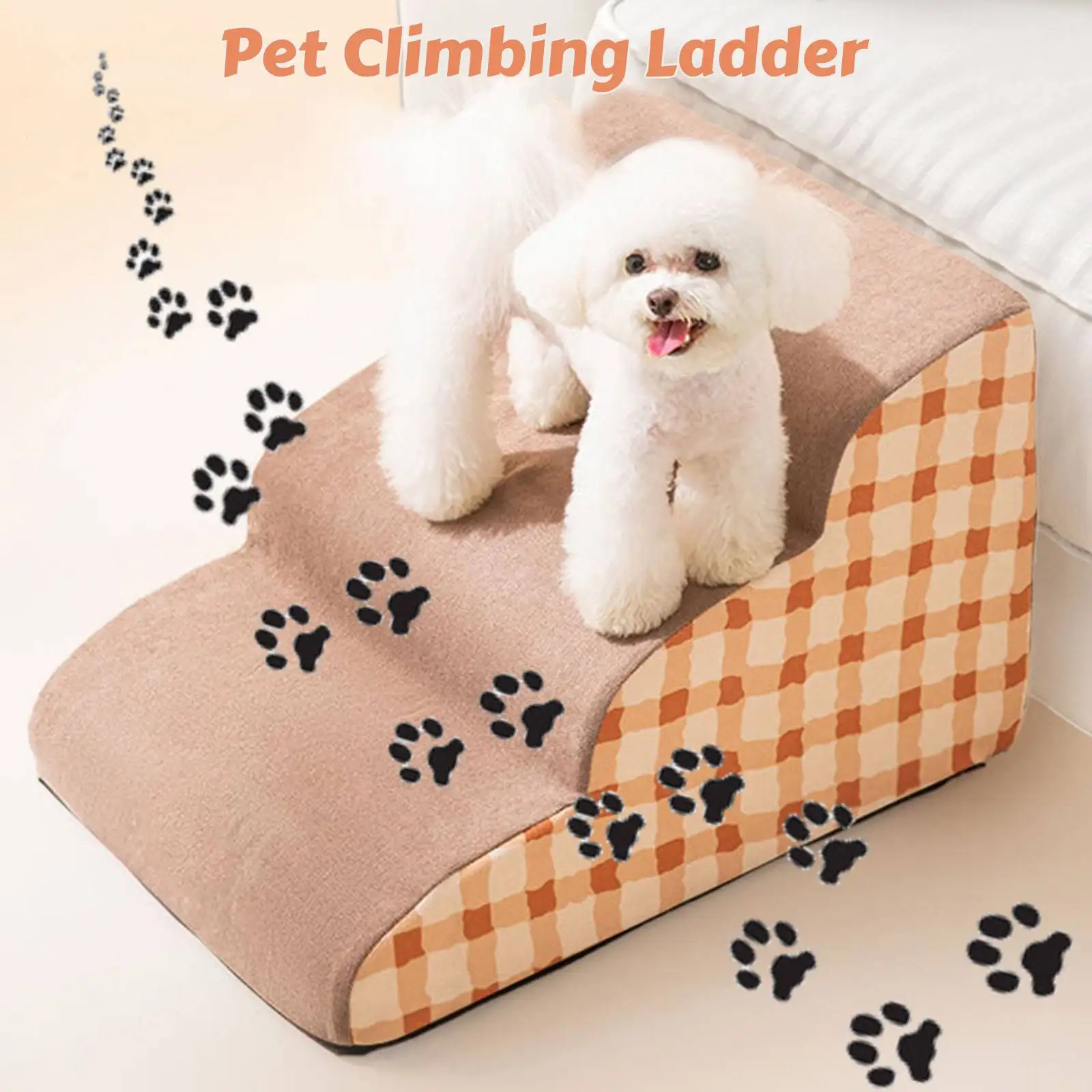 

Memory Foam Dog Sofa Stairs Pet 2/3/4 Steps Stairs for Small Dog Cat Ramp Ladder Anti-slip Bed Stairs Pet Supplies Easy to Clean