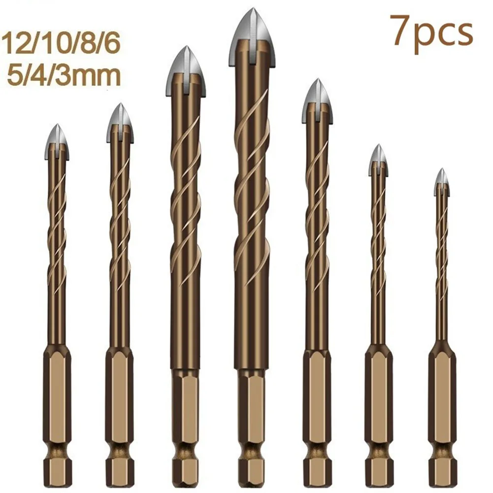 7pcs 3-12mm Cross Hex Tile Drill Bits Set For Glass Concrete Ceramic Hole Opener Brick Hard Alloy Triangle Bit Woodworking Tool
7pcs 3-12mm Cross Hex Tile Drill Bits Set For Glass Concrete Ceramic Hole Opener Brick Hard Alloy Triangle Bit Woodworking Tool