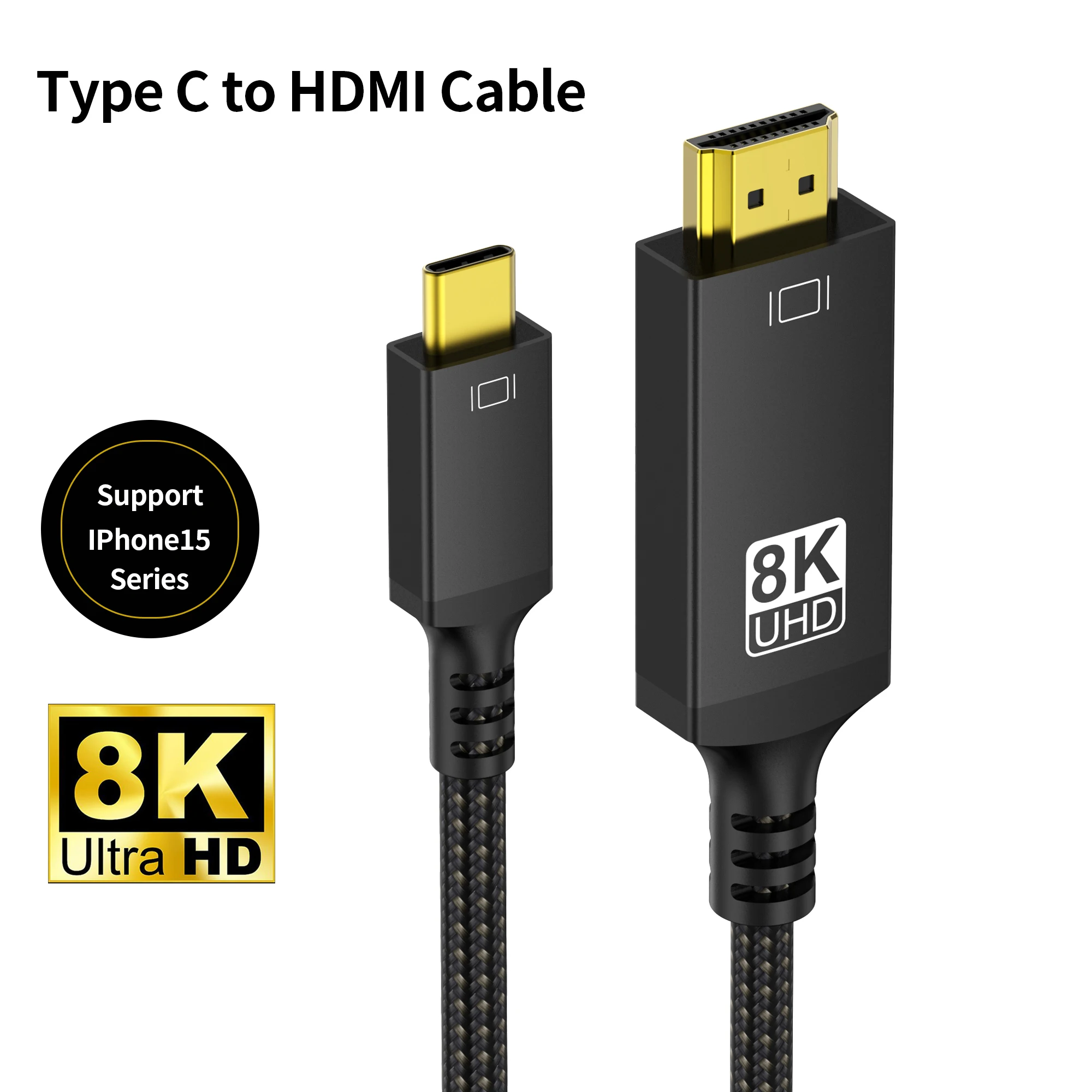 Кабель USB C-HDMI 8K 4K Type C-HDMI 2,1 Thunderbolt от 3/4 до 8K/60 Гц 4K/120 Гц для IPhone15 Pro Surface MacBook Galaxy Dell
Кабель USB C-HDMI 8K 4K Type C-HDMI 2,1 Thunderbolt от 3/4 до 8K/60 Гц 4K/120 Гц для IPhone15 Pro Surface MacBook Galaxy Dell